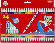 Fiberpennor Dubbelspets 24-P Toys Creativity Drawing & Crafts Drawing Coloured Pencils Multi/patterned Sense