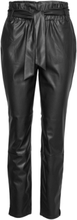 Duncan Faux Pants Trousers Leather Leggings/Bukser Svart Dante6*Betinget Tilbud