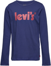 Lvg L/S Poster Logo Top T-shirts Long-sleeved T-shirts Blå Levi's*Betinget Tilbud