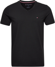 Core Stretch Slim V-Neck Tee T-shirts Short-sleeved Svart Tommy Hilfiger*Betinget Tilbud