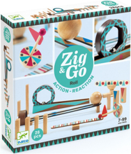 Zig & Go Roll - 28 Pcs Toys Building Sets & Blocks Ball Tracks Multi/mønstret Djeco*Betinget Tilbud