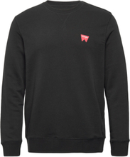 Sign Off Crew Tops Sweatshirts & Hoodies Sweatshirts Black Wrangler