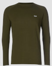 Męski T-shirt z długim rękawem z kolekcji Performance MP – Army Green/czarny - XS