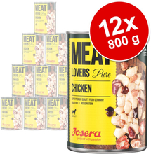 Sparpaket Josera Meatlovers Pure 12 x 800 g - Rind