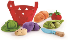 Hape Toddler legemad i stof - kurv med grøntsager