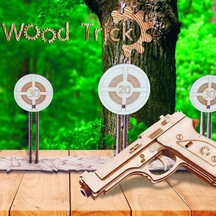 Wood Trick Wooden Model Kit - Gun