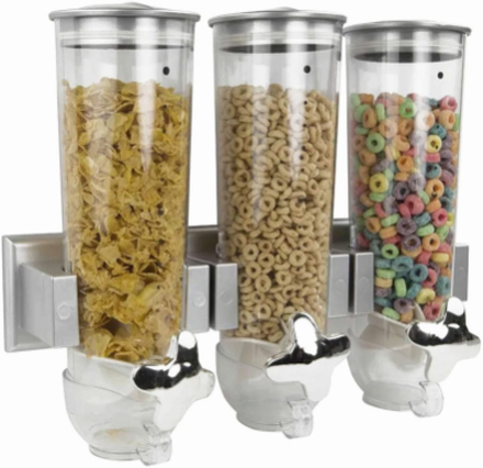 Flingbehållare - Wall Mounted Cornflakes Dispenser - Silver