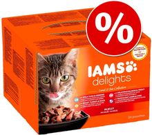 Sparpaket IAMS Delights 48 x 85 g - Land & Sea in Sauce