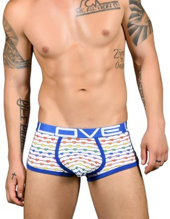 Andrew Christian Almost Naked Love Pride Boxer Weiß Muster Polyamid X-Large Herren