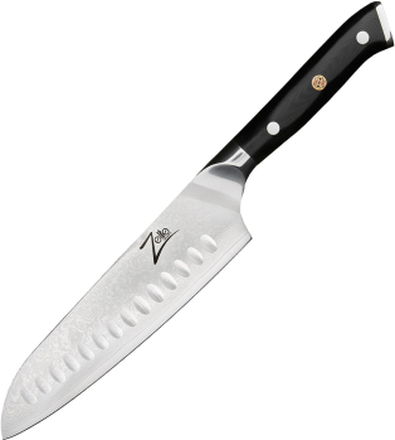 Alpha-Royal Japanese Serie 7" Santoku-kniv damaskus-stål