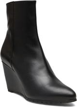 Biatina Wedge Ankle Boot Crust Shoes Boots Ankle Boots Ankle Boots With Heel Black Bianco