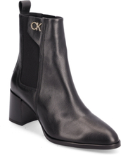 Almond Chelsea Boot W/Hw 55 Shoes Boots Ankle Boots Ankle Boots With Heel Black Calvin Klein