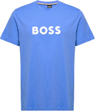 T-Shirt Rn T-shirts Short-sleeved Blå BOSS*Betinget Tilbud