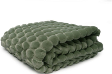 Throw Green Egg 170X130Cm Home Textiles Cushions & Blankets Blankets & Throws Green Ceannis