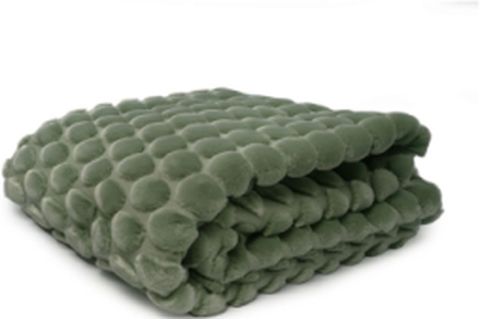 Throw Green Egg 170X130Cm Home Textiles Cushions & Blankets Blankets & Throws Grønn Ceannis*Betinget Tilbud