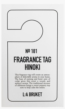 L:A Bruket Fragrance Tag Hinoki