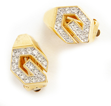 chrystal G clip on earrings