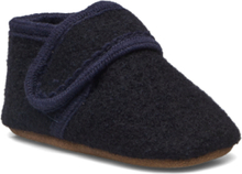 Classic Wool Slippers Shoes Baby Booties Marineblå Melton*Betinget Tilbud