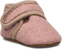 Classic Wool Slippers Shoes Baby Booties Rosa Melton*Betinget Tilbud