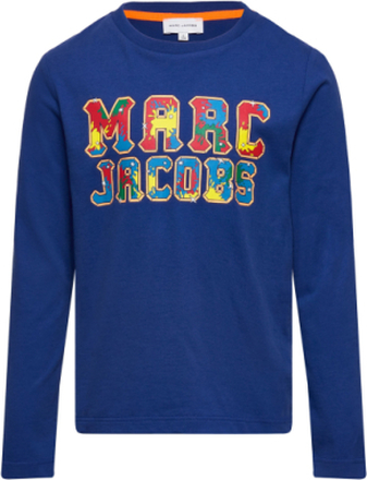 Long Sleeve T-Shirt T-shirts Long-sleeved T-shirts Blå Little Marc Jacobs*Betinget Tilbud
