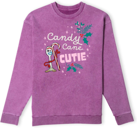 Disney Candy Cane Cutie Christmas Jumper - Purple Acid Wash - XXL - Purple Acid Wash