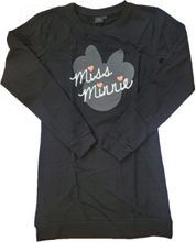 Disney Minnie Mouse Damen Nachthemd langärmliges Baumwoll-Shirt Schwarz