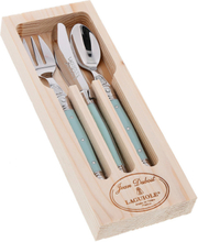 Børnebestik 3 Stk Laguiole Home Tableware Cutlery Cutlery Set Blue Jean Dubost