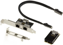 Mini PCI Express-kort (MiniPCIE) - 2 RJ45 LAN GIGABIT ETHERNET-portar - CHIPSET Intel I350 - mPCIe NIC 10/100 / 1000