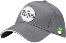 The Beatles Baseball Cap Classic Drum Band Logo Official Grey Strapback One Size