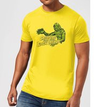 Universal Monsters Creature From The Black Lagoon Retro Crest Men's T-Shirt - Yellow - XXL