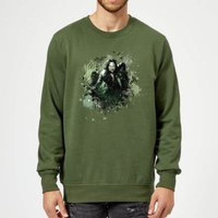 The Lord Of The Rings Aragorn Colour Splash Sweatshirt - Forest Green - XL