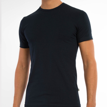 Claesens T-shirt O-hals stretch 2-pack zwart