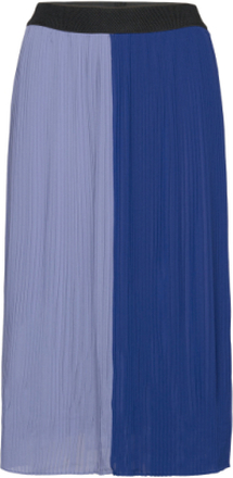 Ayasz Skirt Knælang Nederdel Blue Saint Tropez