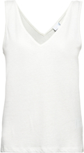 "2Nd Carolina - Essential Linen Jersey Tops T-shirts & Tops Short-sleeved White 2NDDAY"