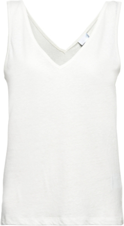 2Nd Carolina - Essential Linen Jersey Tops T-shirts & Tops Short-sleeved White 2NDDAY
