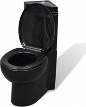 vidaXL WC toilette in ceramica per bagno nero
