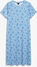 Midi short-sleeve dress - Blue