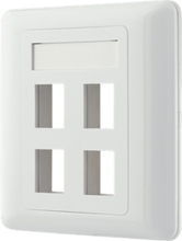 Deltaco Vr-228 Keystone Wall Outlet 4-port White