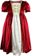 Prinsessklänning Sammetsröd Barn - Large