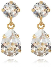 Hvit Caroline Svedbom Mini Drop Earring Gold Smykker