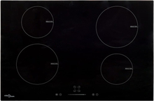 vidaXL Piano Cottura Induzione 4 Zone Controlli Touch Vetro 77cm 7000W