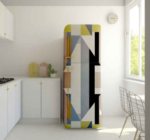 Abstracte geometrie koelkast sticker