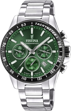Festina F20560/4 Horloge Chronograph zilverkleurig-groen 45 mm