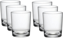 6x Shotglaasjes/borrelglazen inhoud 50 ml van glas