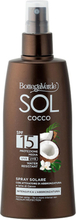 SOL Cocco - Spray solare - intensifica l'abbronzatura - con attivatore di abbronzatura e latte di Cocco - water resistant - protezione media SPF 15
