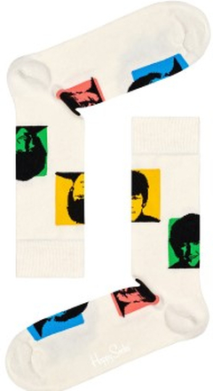 Happy Socks Beatles Silhouettes Sock Weiß Baumwolle Gr 36/40