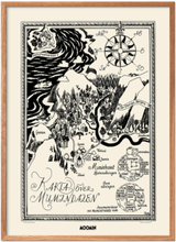 Moomin X Pstr Studio - Map Of Moomin Valley Ii Home Decoration Posters & Frames Posters Black & White PSTR Studio