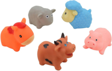 Bathtoys, Farm Animals, 5-Pack Toys Bath & Water Toys Bath Toys Multi/patterned Rätt Start