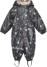 Pu Aop Rain Suit Teddy Rec Outerwear Coveralls Rainwear Coveralls Navy Mikk-line