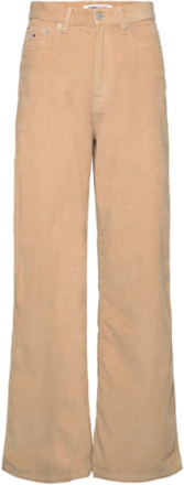 Tjw Cord Claire Hr Wide Bottoms Trousers Wide Leg Beige Tommy Jeans